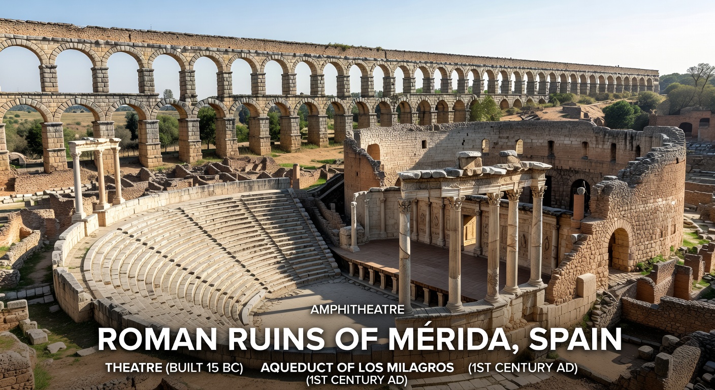 Ruinas romanas de Mérida, España